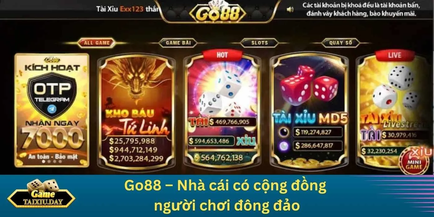Go88 – Nhà cái có cộng đồng người chơi đông đảo